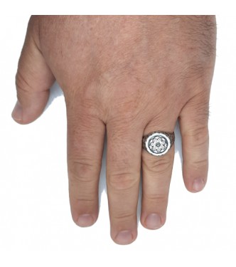 R002340 Genuine Sterling Silver Men Ring Celtic Knot Solid Stamped 925 Handmade